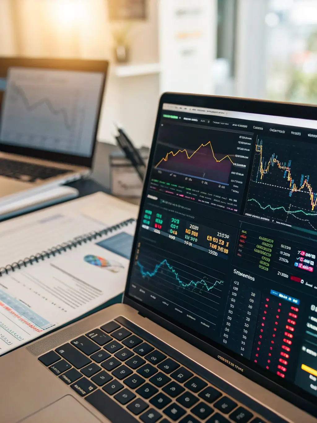 A futuristic image depicting AI optimizing a website's SEO, showing data streams and algorithms at work, reflecting R's Marketing Services' AI-driven SEO service.